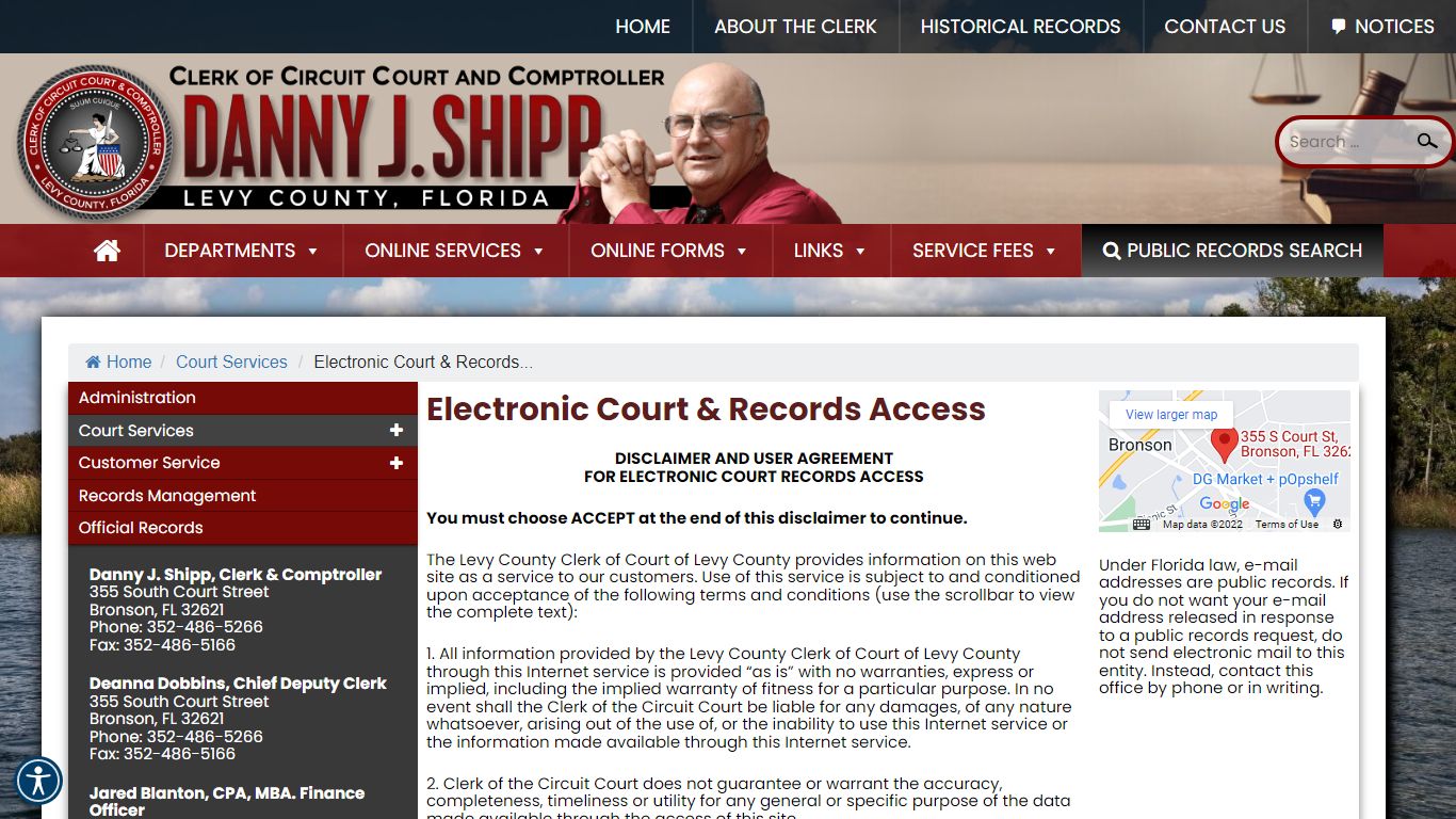 Electronic Court & Records Access – Levy County Clerk of ...
